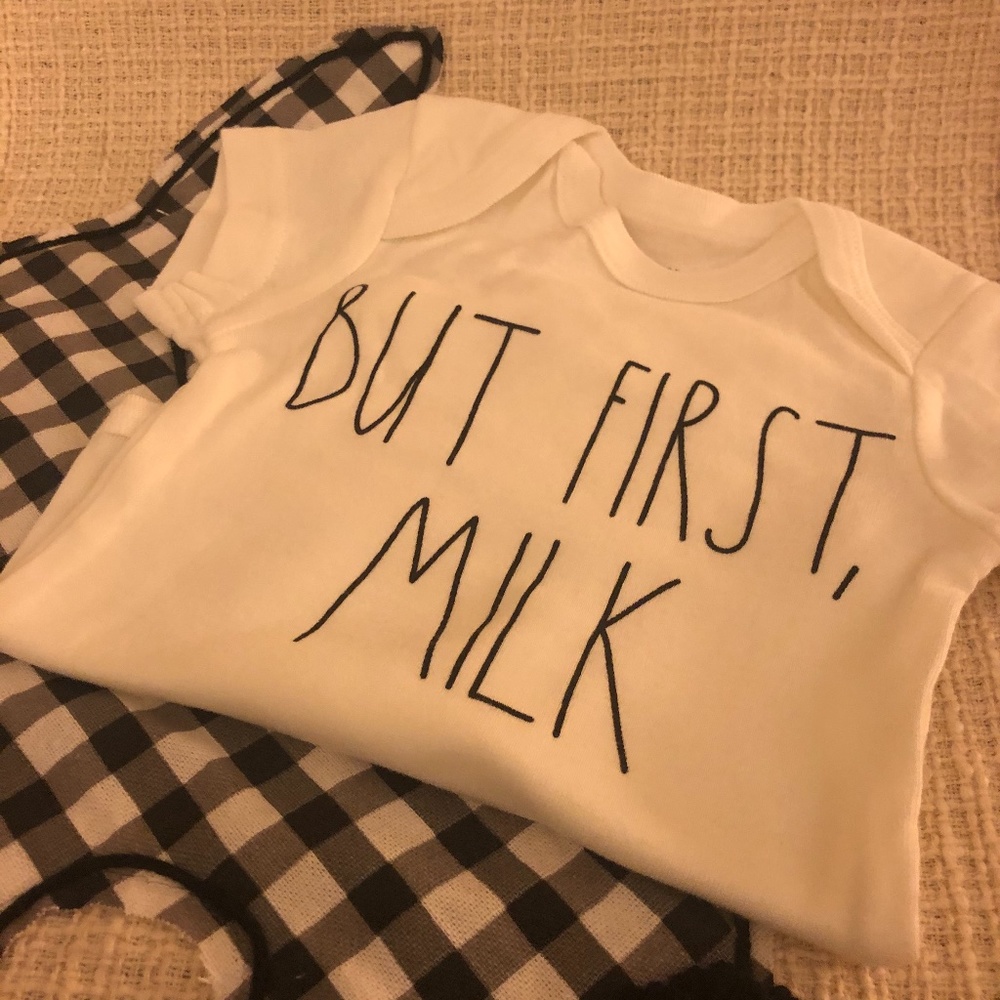 NWT Rae Dun Unisex "But First Milk " - Picture 1 of 1